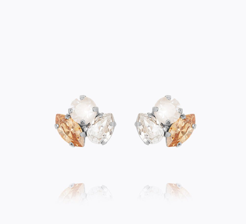 Caroline Svedbom - Ana Earrings Golden Combo Rhodium