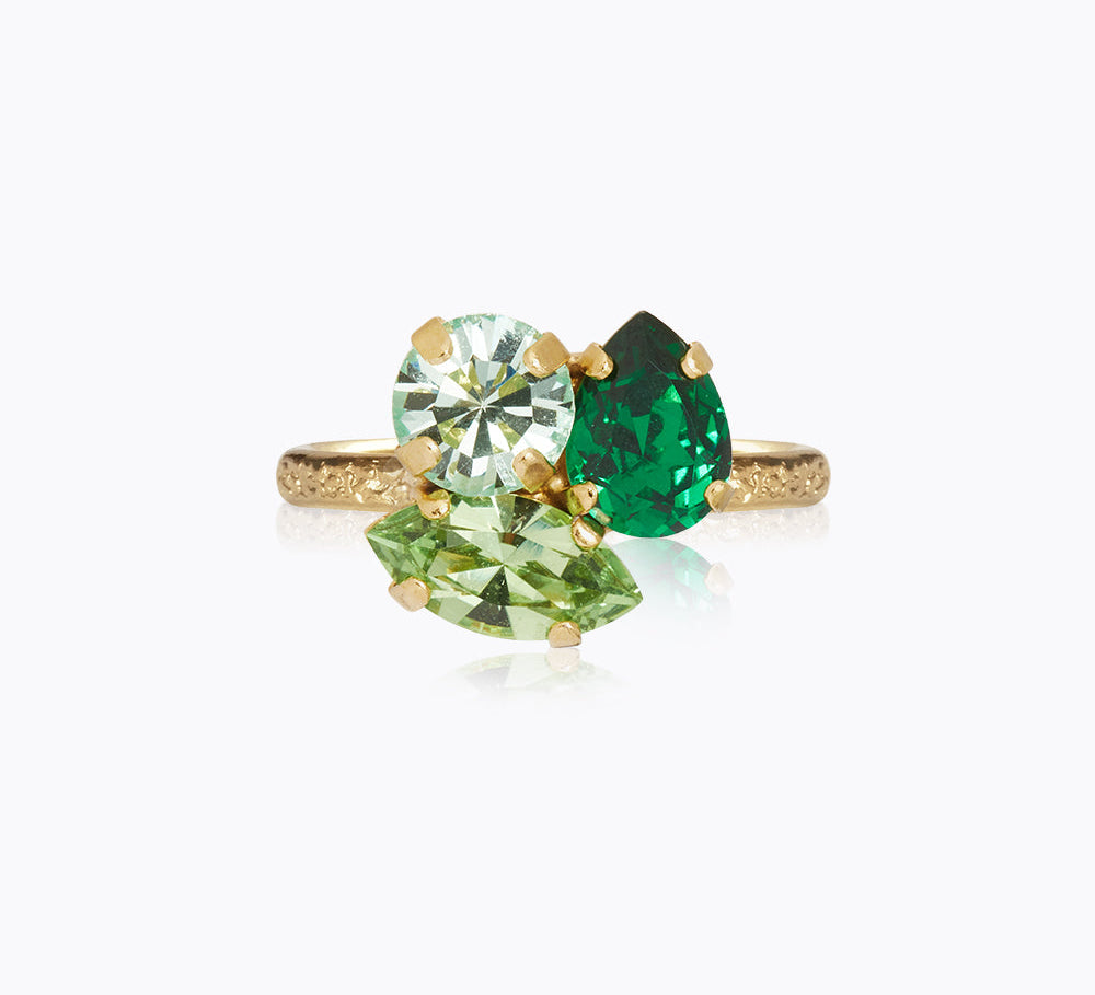 Caroline Svedbom - Ana Ring Majestic Green Combo Gold