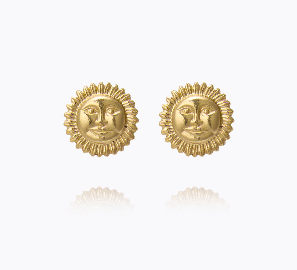 Caroline Svedbom - Apollo Stud Earrings Gold Gold