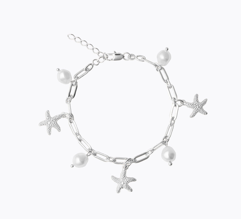 Caroline Svedbom - Sea Star Chain Bracelet Pearl Rhodium