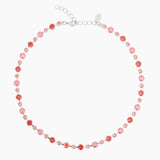 Caroline Svedbom - Calanthe Necklace Light Coral Combo Rhodium