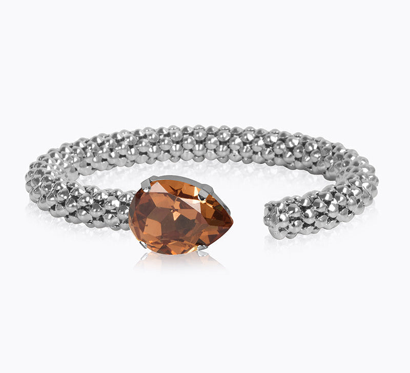 Caroline Svedbom - Classic Rope Bracelet Rec Light Smoked Topaz Rhodium