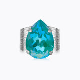 Caroline Svedbom - Classic Drop Ring Laguna Delite Rhodium