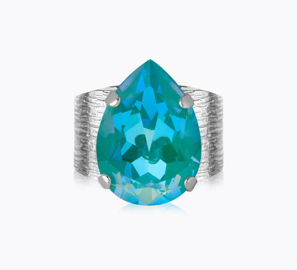 Caroline Svedbom - Classic Drop Ring Laguna Delite Rhodium