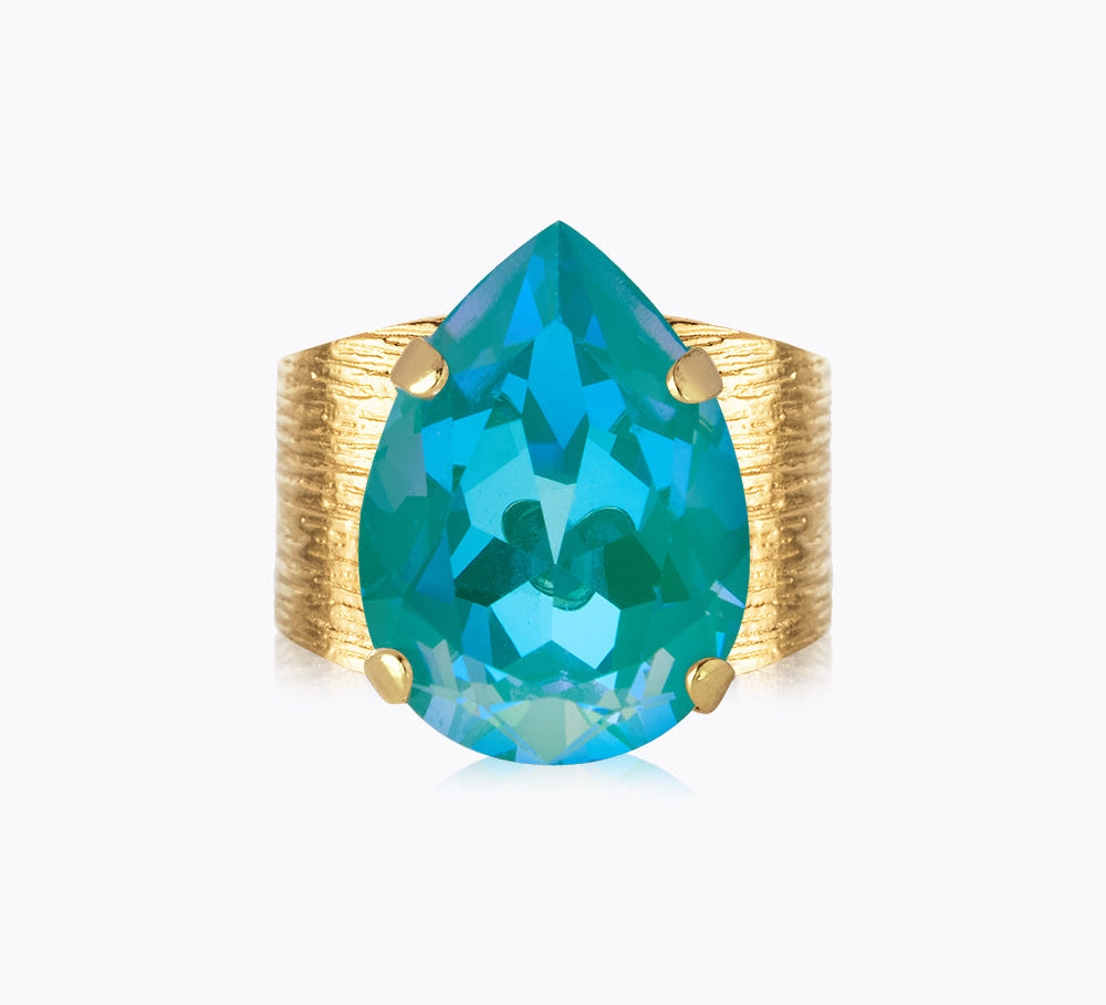 Caroline Svedbom - Classic Drop Ring Laguna Delite Gold