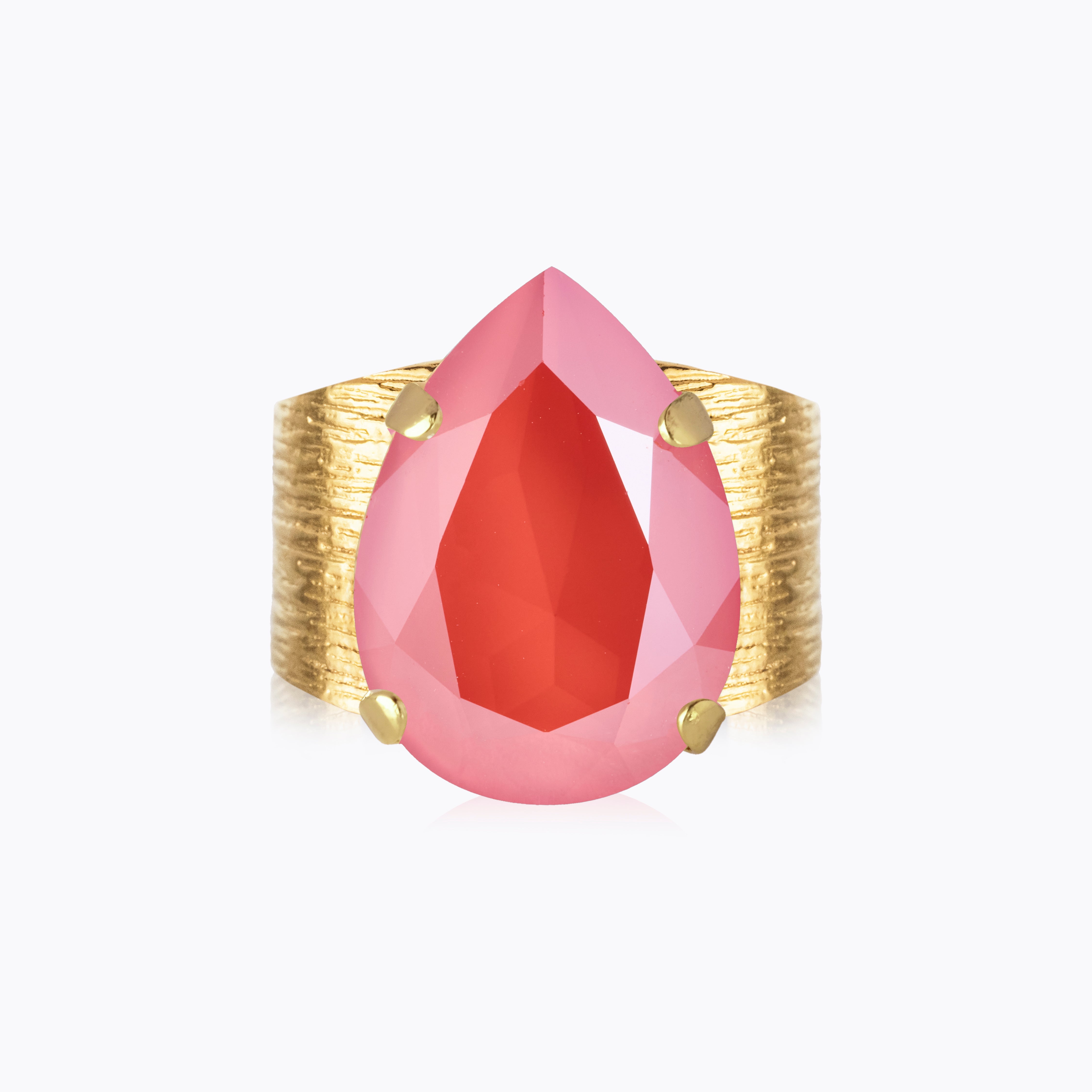 Caroline Svedbom - Classic Drop Ring Light Coral Gold