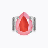 Caroline Svedbom - Classic Drop Ring Light Coral Rhodium
