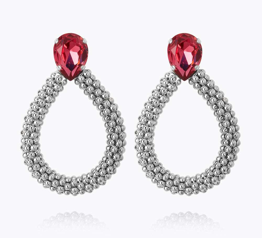 Classic Rope Earrings / Mulberry Red