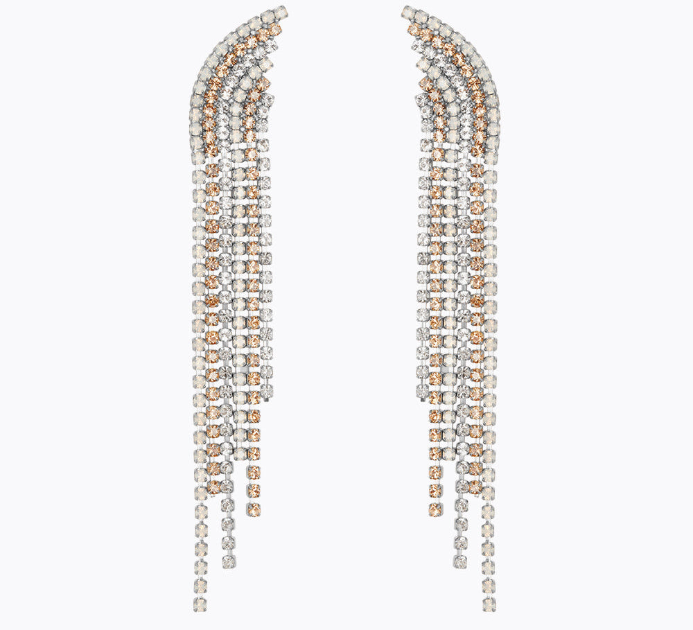 Caroline Svedbom - Diana Earrings Golden Combo Rhodium