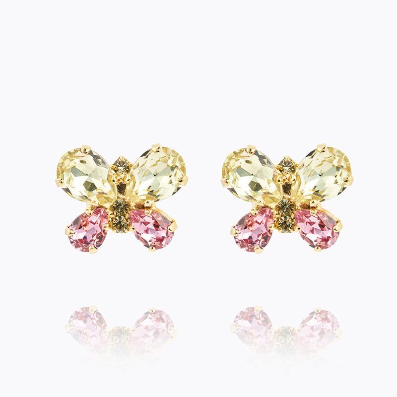 Caroline Svedbom - Butterfly Stud Earrings Jonquil Light Rose Gold
