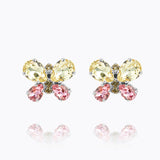 Caroline Svedbom - Butterfly Stud Earrings Jonquil Light Rose Rhodium