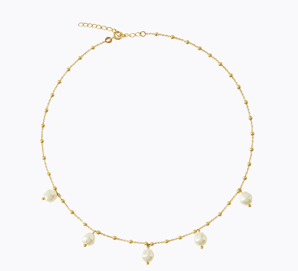 Caroline Svedbom - Emmy Pearl Necklace Gold Gold