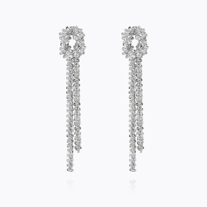 Caroline Svedbom - Gemma Statement Earrings Rhodium Rhodium
