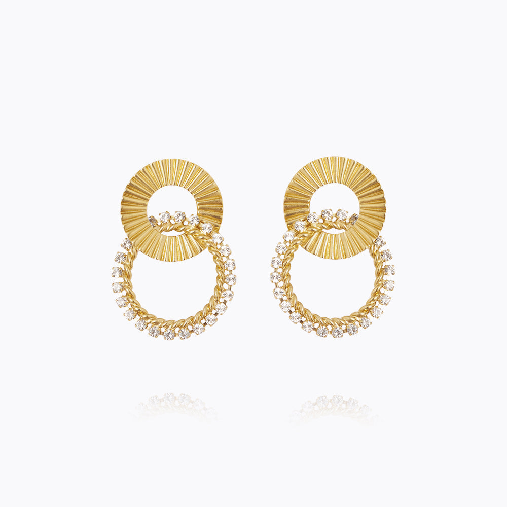 Caroline Svedbom - Gianna Earrings Crystal Gold