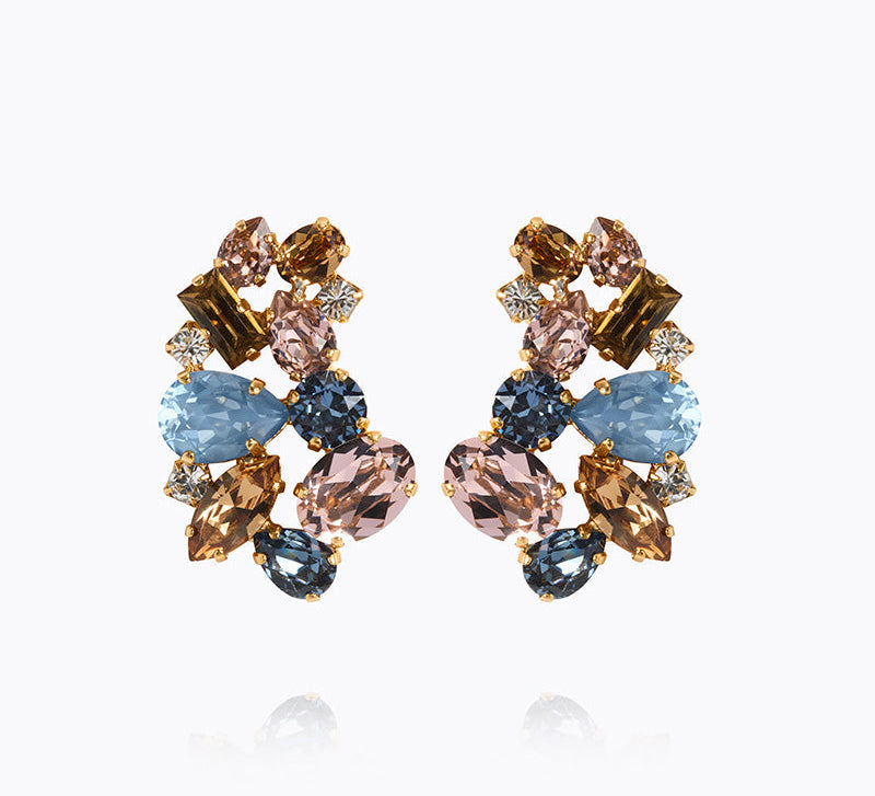 Caroline Svedbom - Isolina Earrings Smoked Blue Combo Gold