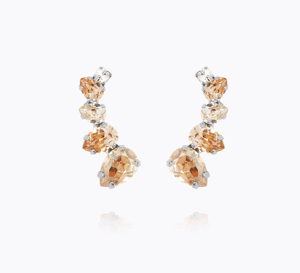 Caroline Svedbom - Julie Earrings Golden Combo Rhodium