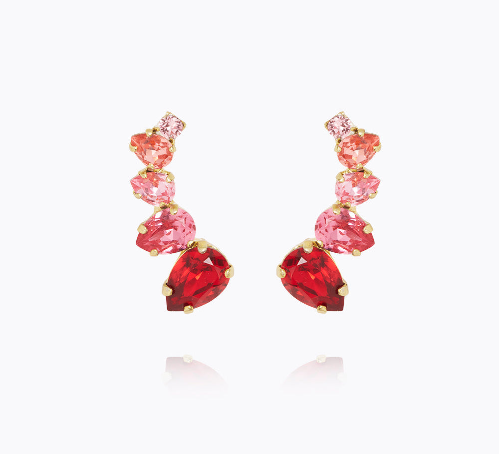 Caroline Svedbom - Julie Earrings Scarlet Combo Gold