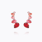 Caroline Svedbom - Julie Earrings Scarlet Combo Rhodium