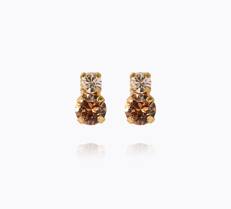 Caroline Svedbom - Leah Earrings Rec Topaz Combo Gold