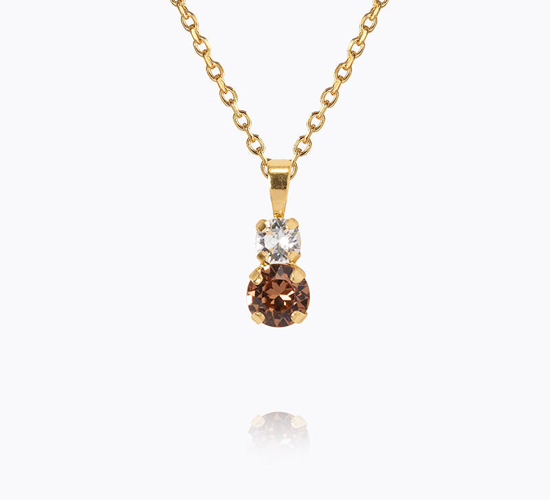 Caroline Svedbom - Leah Necklace Rec Topaz Combo Gold