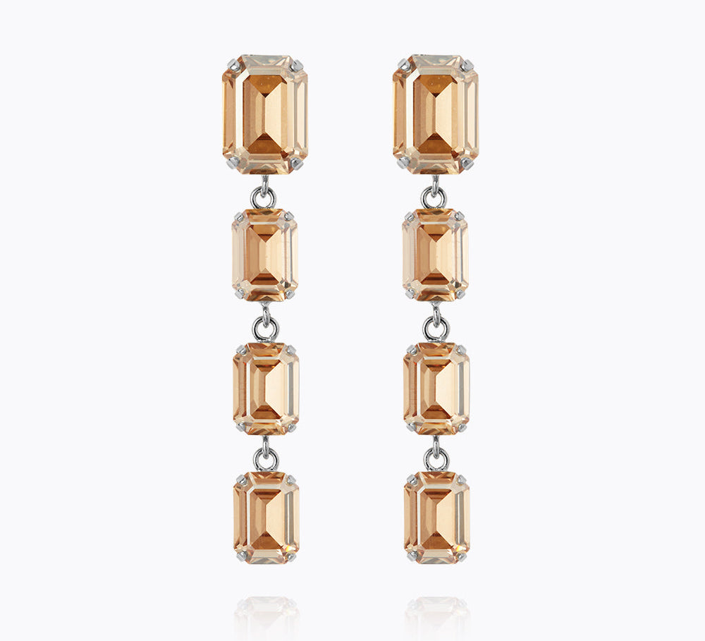 Lydia Long Earrings / Golden Shadow