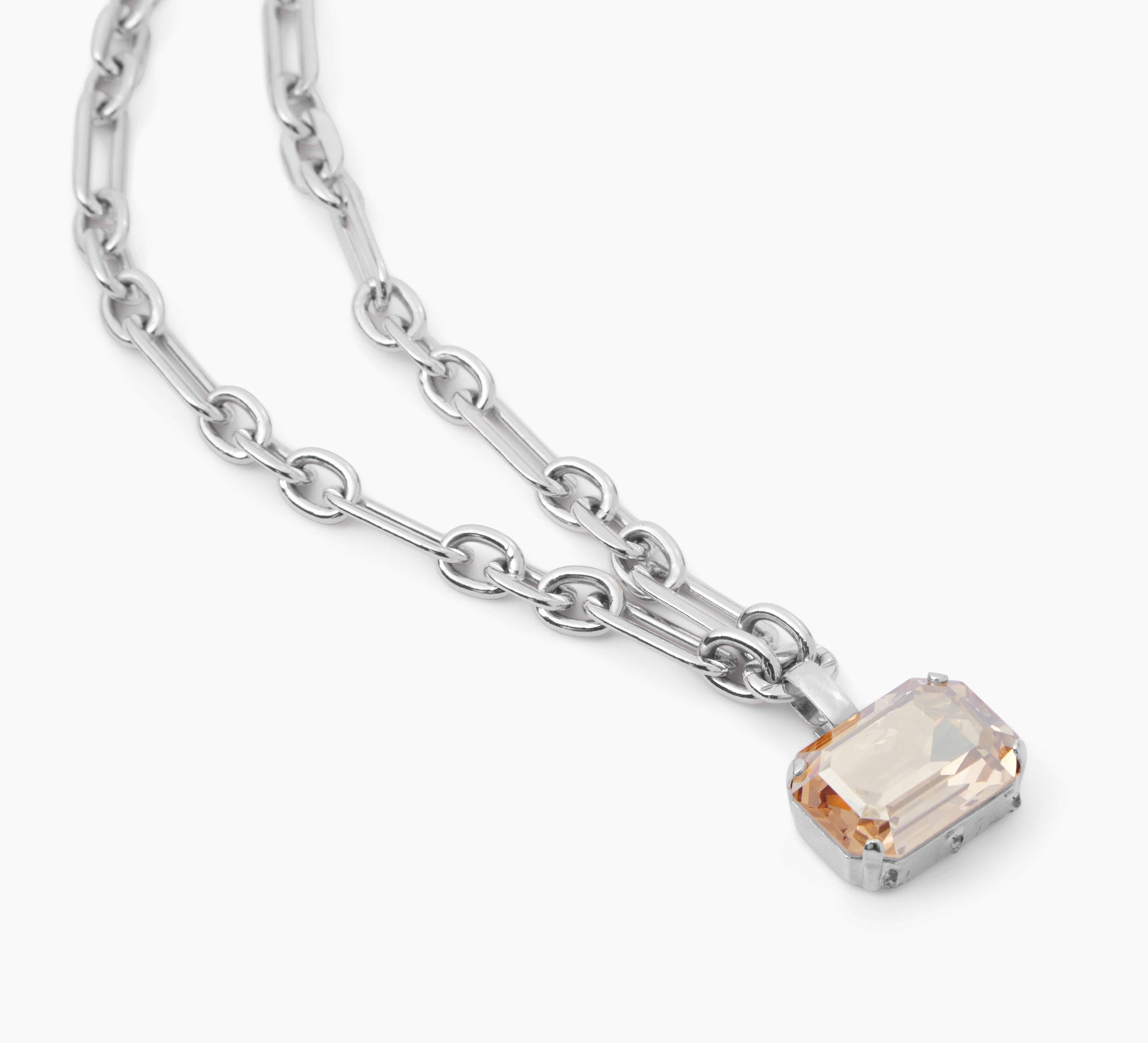 Caroline Svedbom - Lydia Chain Necklace Golden Shadow Rhodium