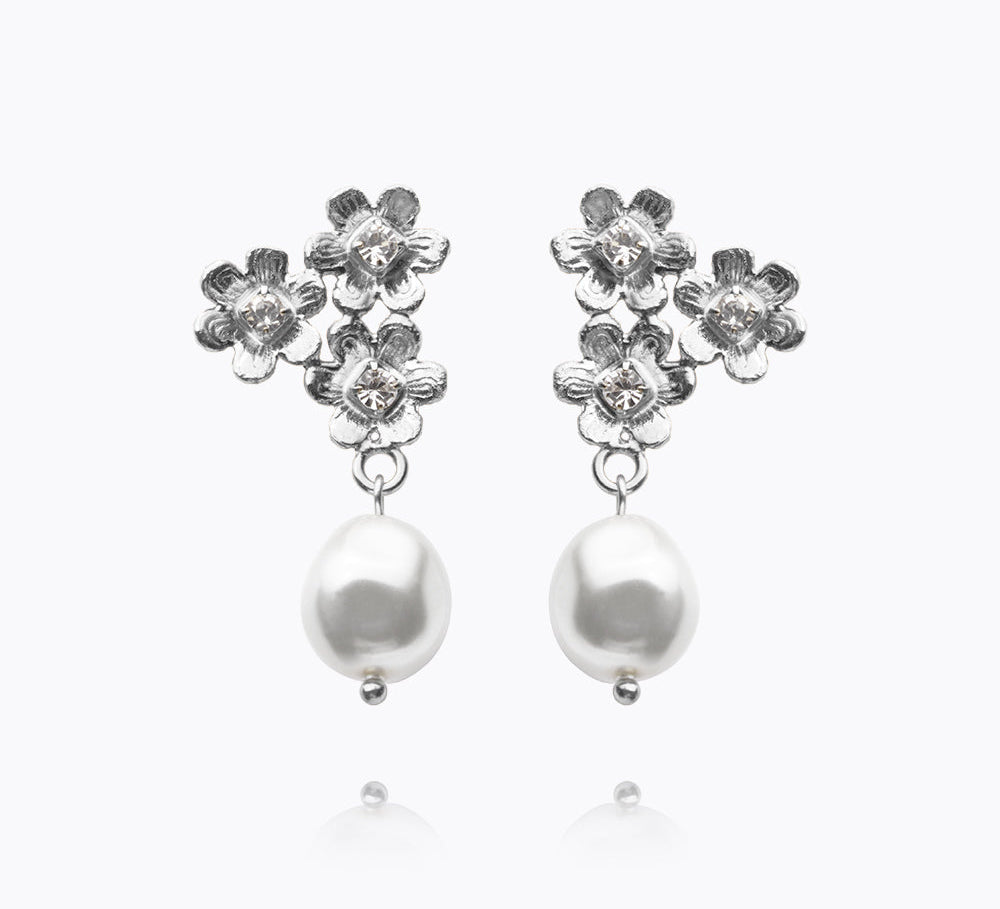 Caroline Svedbom - Juni Earrings Pearl Crystal Rhodium
