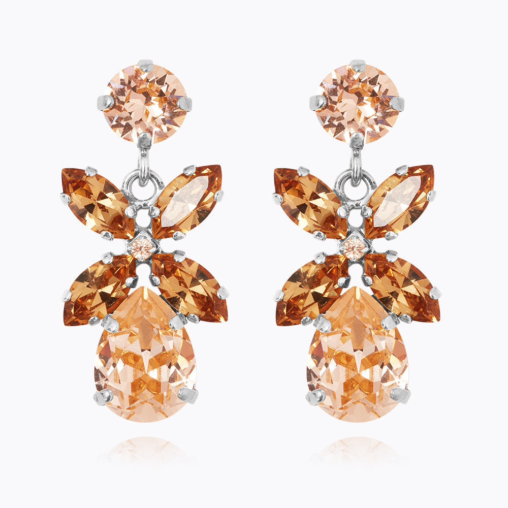 Caroline Svedbom - Mini Dione Earrings Topaz Combo Rhodium