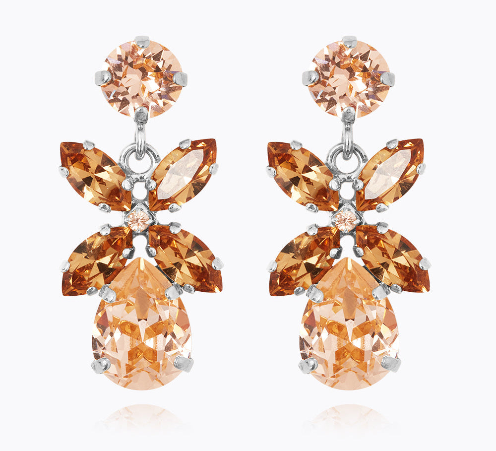 Caroline Svedbom - Mini Dione Earrings Topaz Combo Rhodium