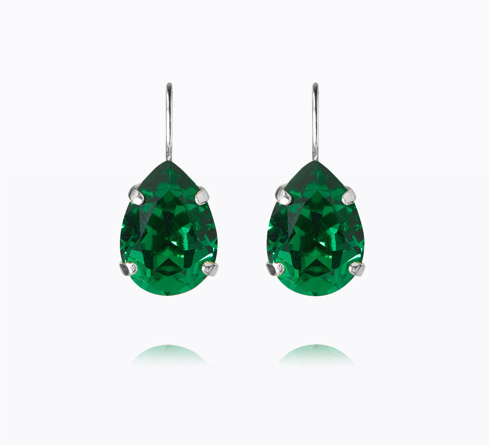 Mini Drop Clasp Earrings / Majestic Green