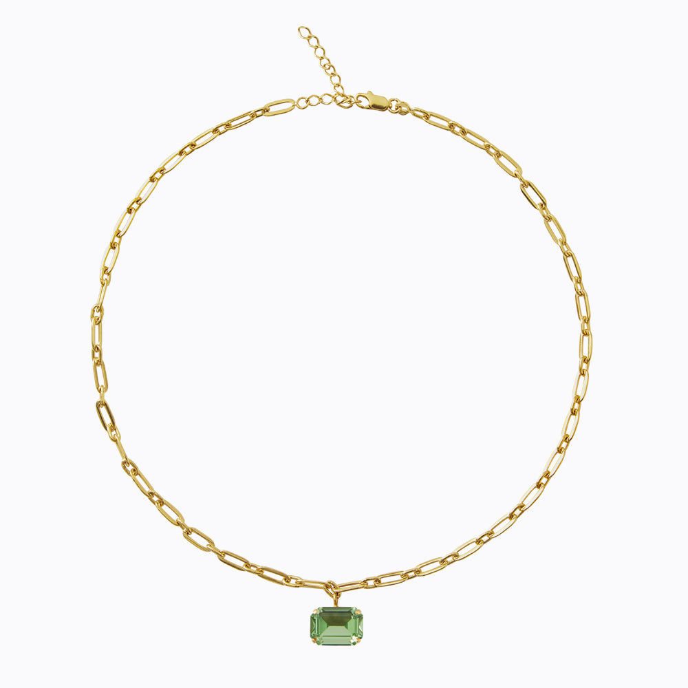 Caroline Svedbom - Mini Lydia Necklace Peridot Gold