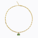 Caroline Svedbom - Mini Lydia Necklace Peridot Gold