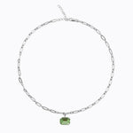 Caroline Svedbom - Mini Lydia Necklace Peridot Rhodium