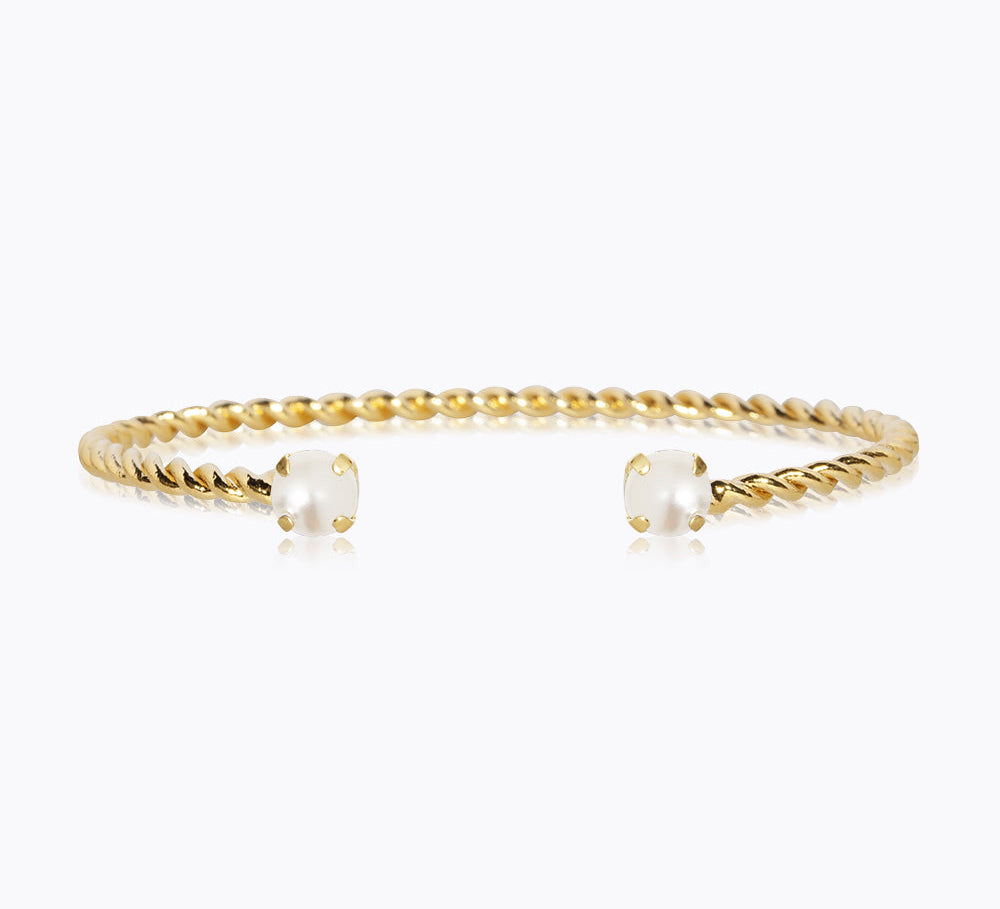 Caroline Svedbom - Mini Twisted Bracelet Pearl Gold