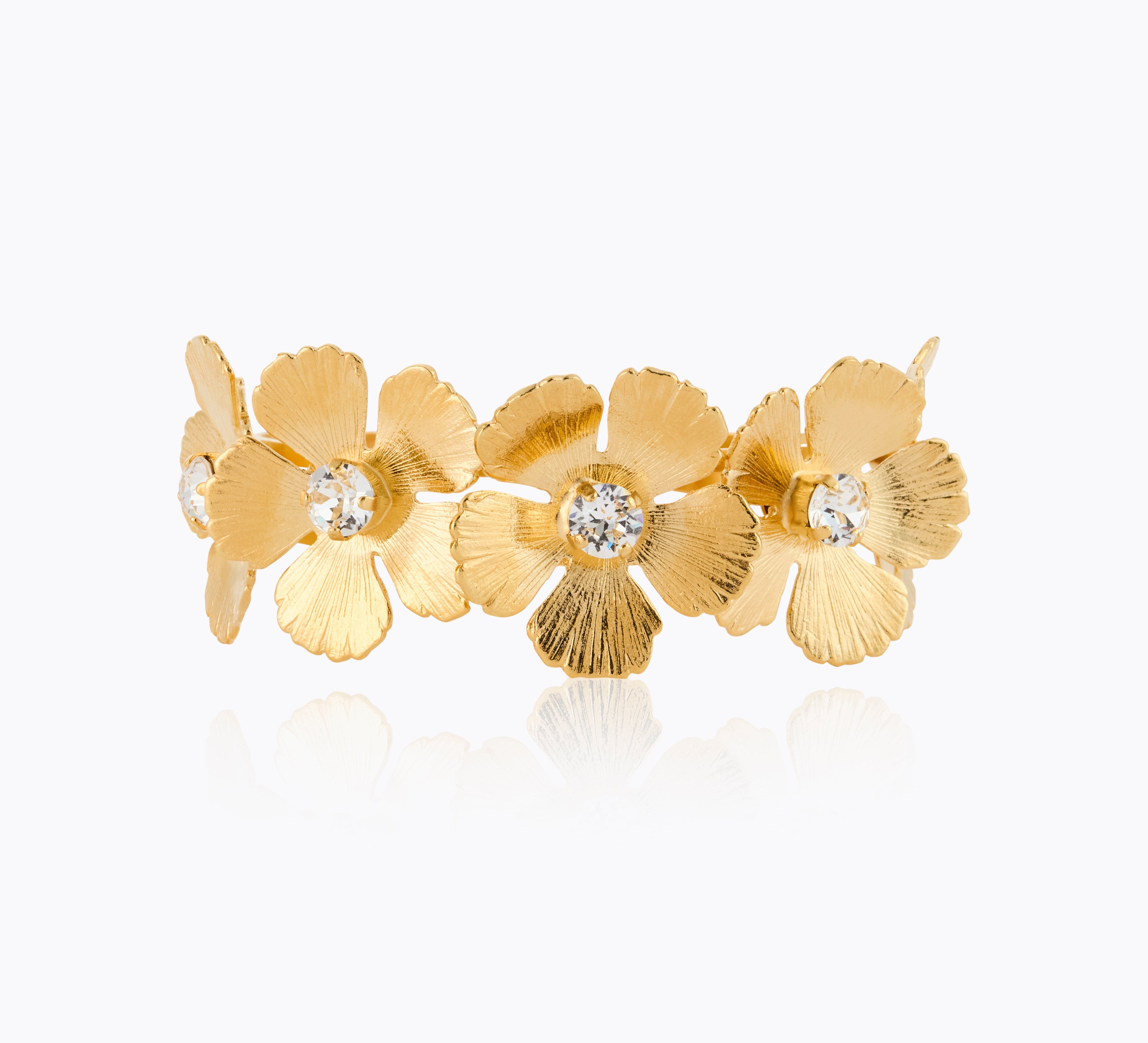 Caroline Svedbom - Mini Anemone Bangle Crystal Gold