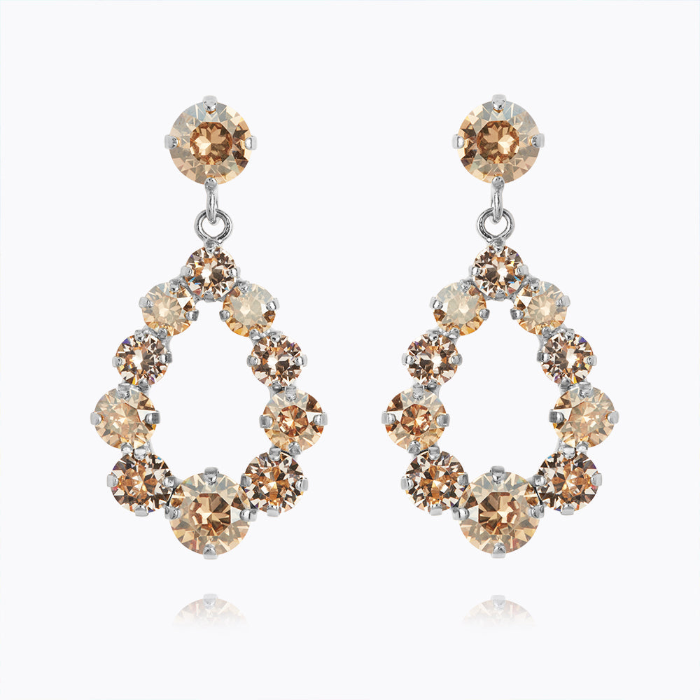 Caroline Svedbom - Mini Delia Earrings Golden Combo Rhodium