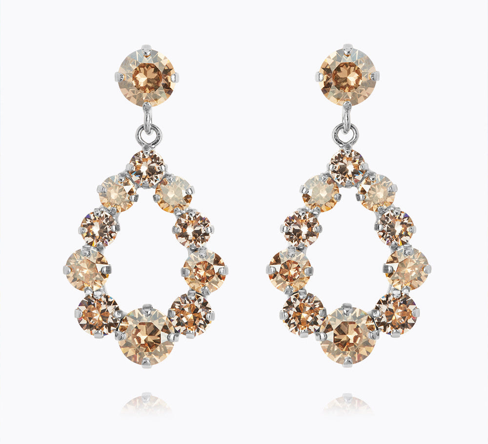 Caroline Svedbom - Mini Delia Earrings Golden Combo Rhodium
