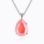Caroline Svedbom - Mini Drop Necklace Light Coral Rhodium