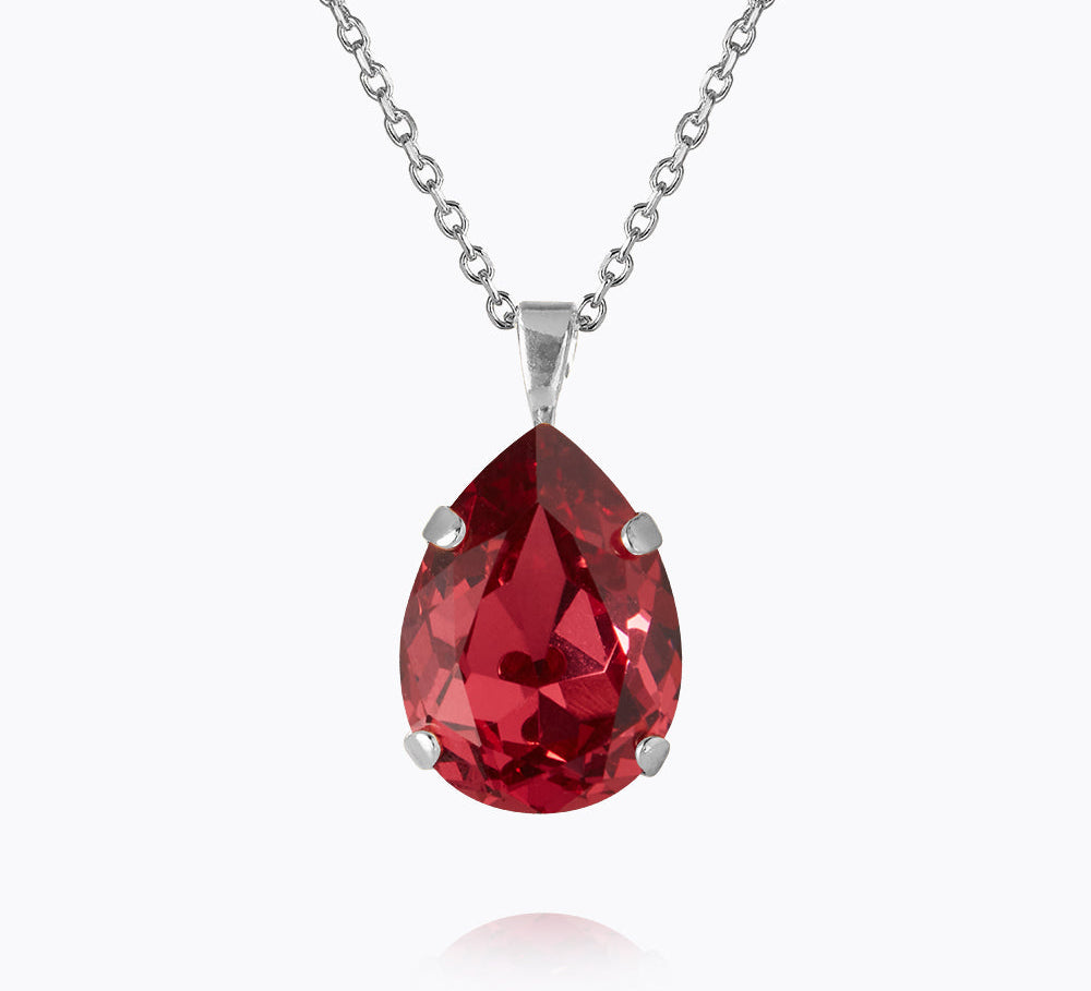 Mini Drop Necklace / Mulberry Red