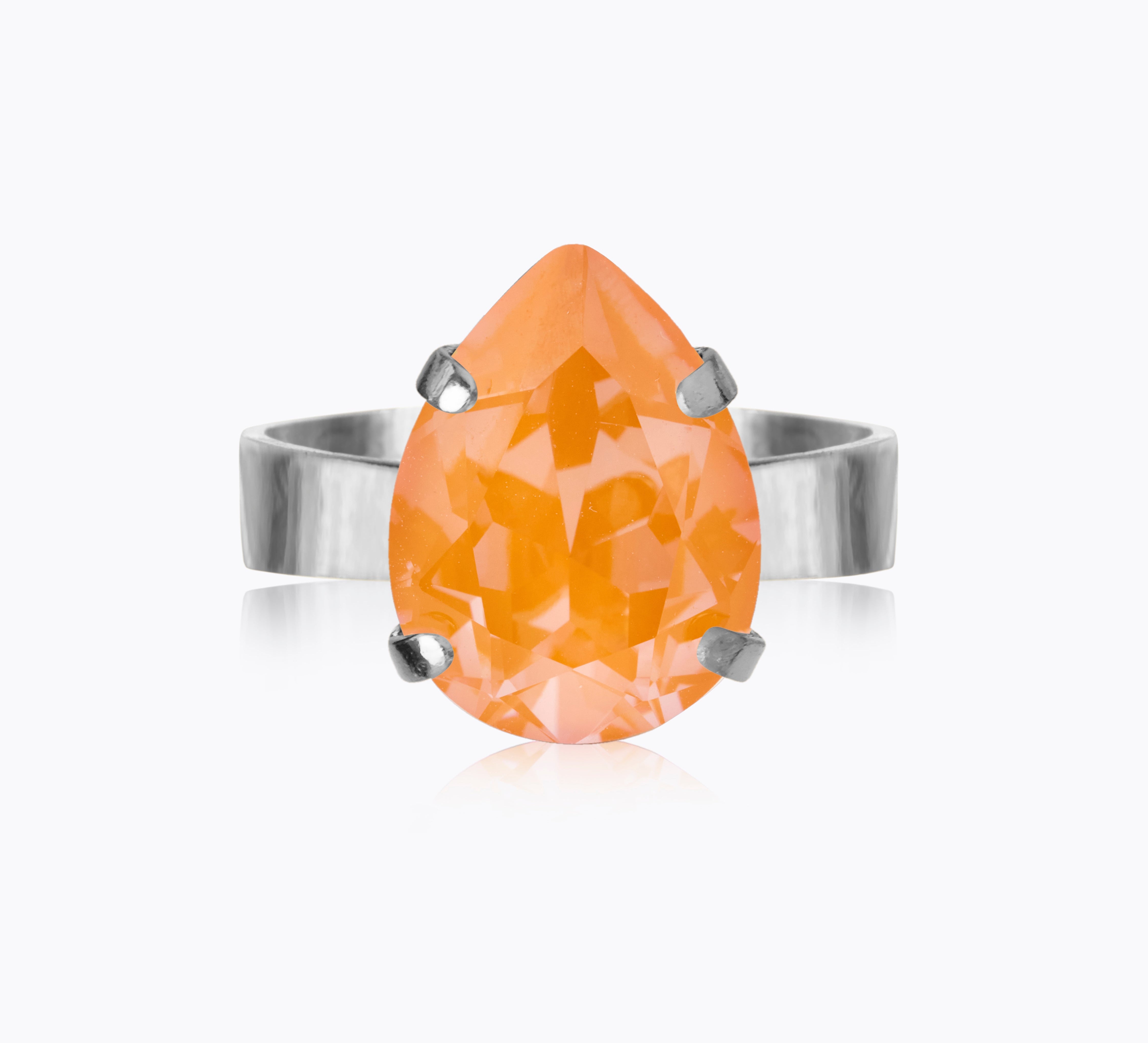 Caroline Svedbom - Mini Drop Ring Mango Delite Rhodium