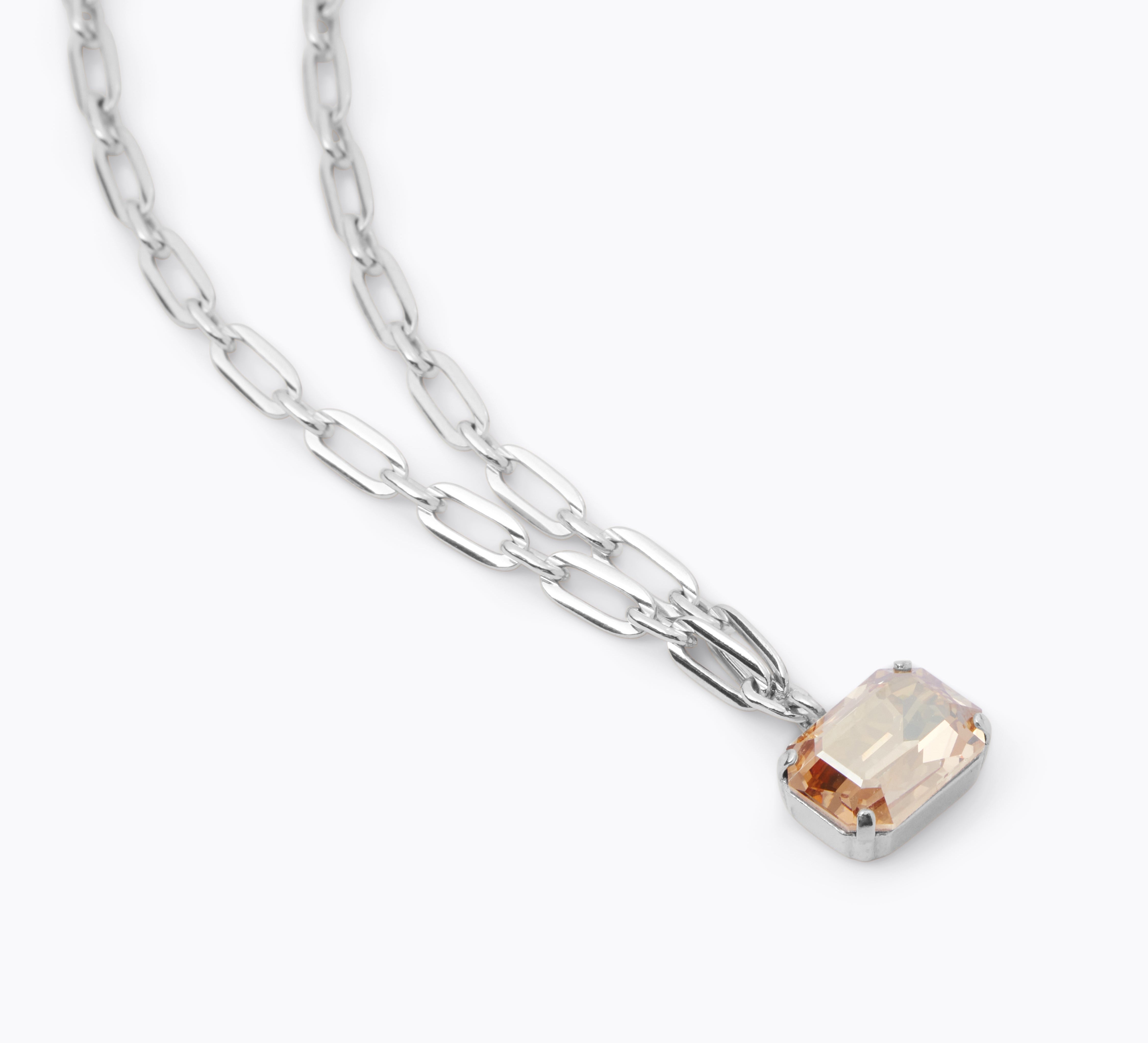 Caroline Svedbom - Mini Lydia Necklace Golden Shadow Rhodium