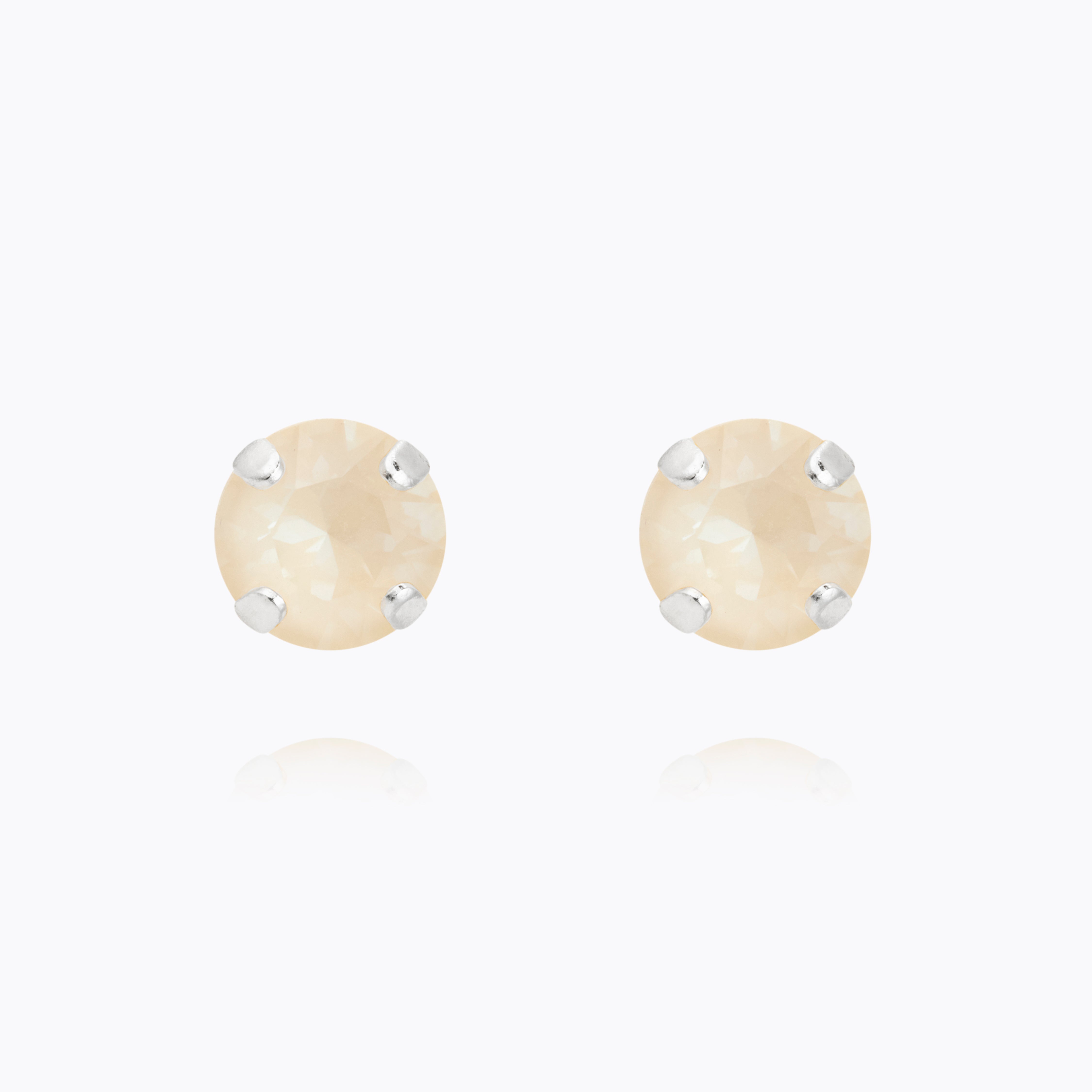 Caroline Svedbom - Mini Stud Earrings Linen Ignite Rhodium