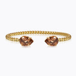 Caroline Svedbom - Mini Drop Bracelet Rec Light Smoked Topaz Gold