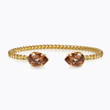 Caroline Svedbom - Mini Drop Bracelet Rec Light Smoked Topaz Gold