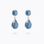 Caroline Svedbom - Mini Drop Earrings Denim Ignite Rhodium