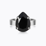 Caroline Svedbom - Mini Drop Ring Jet Rhodium