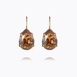 Caroline Svedbom - Mini Drop Clasp Earrings Rec Light Smoked Topaz Gold