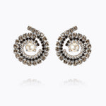 Caroline Svedbom - Mini Zia Earrings Jet Combo Rhodium