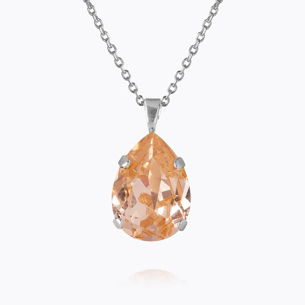 Caroline Svedbom - Mini Drop Necklace Light Peach Rhodium