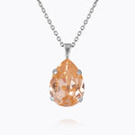 Caroline Svedbom - Mini Drop Necklace Light Peach Rhodium